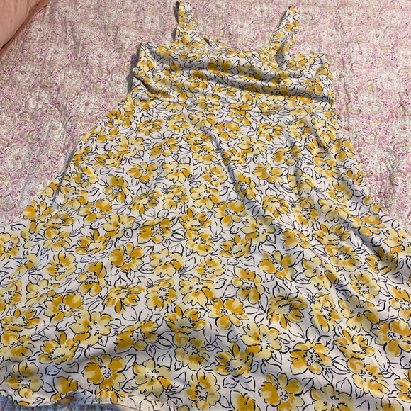 ‼️NWT: Pact Organic Floral Yellow and White Dress - XL - Picture 1 of 4